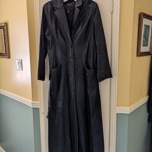 Danier Long Leather Coat